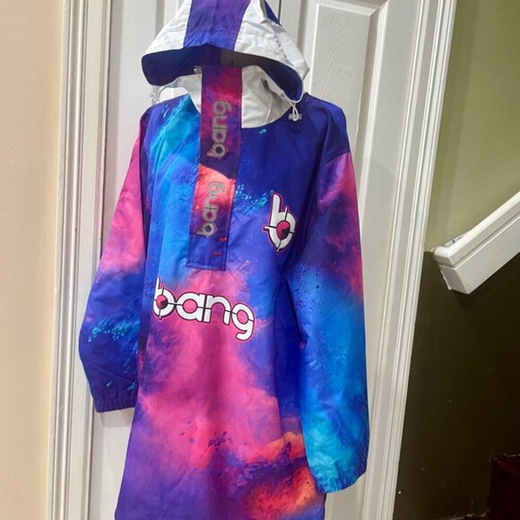 HOT PINK BLUE TIE DYE WINTERBREAKER COAT BANG ENERGY REVOLUTION SIZE M/L - Picture 16 of 16